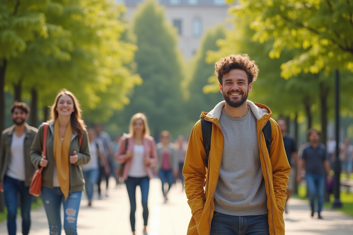 Personnes de différentes origines profitant d
