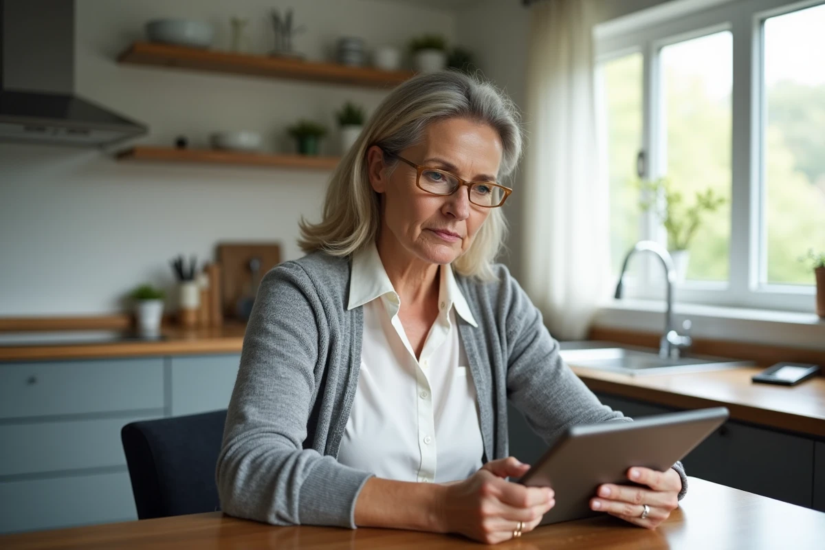 Parent d'élève accédant à son espace sécurisé sur le portail NEO Yvelines depuis une tablette